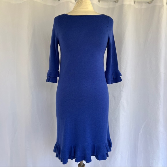 Lilly Pulitzer wool Helena sweater dress royal blue medium - Picture 3 of 16